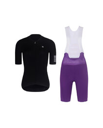 RIVANELLE Cycling short sleeve jersey and shorts - VICTORIOUS LADY - purple/black